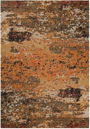 Esprit Alfombra diseño lana pura y viscosa tonos ladrillo en relieve 200x300