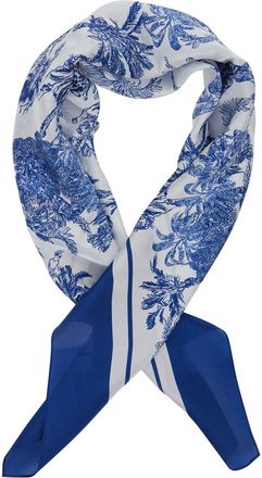 MC2 Saint Barth Womens Silk Square Scarf Blue Scarfs