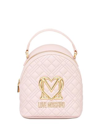 Love Moschino quilted heart-logo backpack - women - Calf Leather/Polyurethane - One Size - Pink