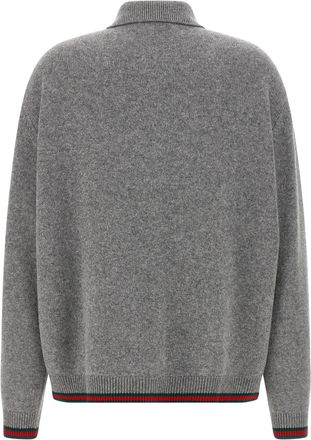 Gucci Womens Gray Wool Cardigan Clothing