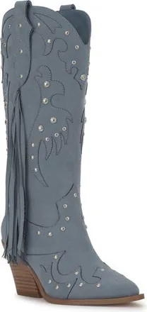 Jessica Simpson Piarin Pointed Toe Western Boot in Ash Blue at Nordstrom, Size 8.5