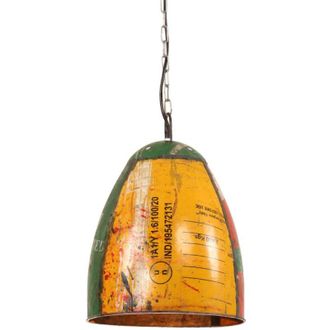 vidaXL L&aacute;mpara Colgante Industrial Redonda Multicolor E27 25 W 32 Cm Vidaxl