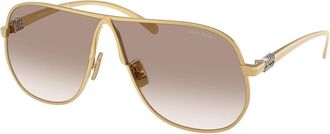 Miu Miu MUA56S 5AK90L Womens Sunglasses Gold Size 66