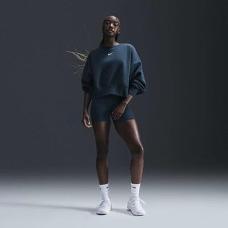 Nike Womens NSW Style Fleece Crew OOS - Armory Navy/Sail Size L