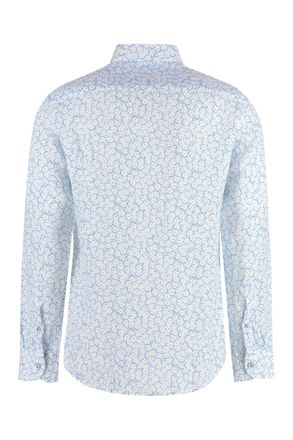 Bastoncino Mens Printed Cotton Shirt - Light Blue