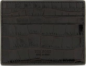 Tom Ford leather cardholder - Brown