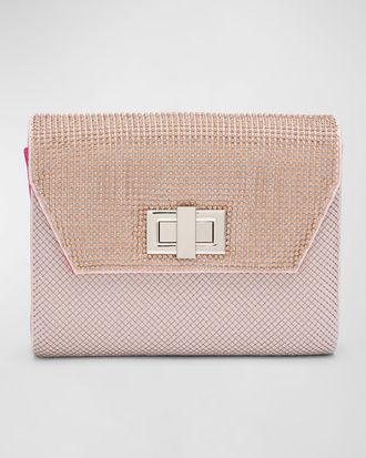 Whiting & Davis Mesh Crystal Evening Clutch Bag
