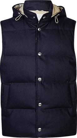 Eleventy Gilet - Heren - Bodywarmers - Blauw - S - Wol - Jassen