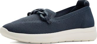 Clarks Ezrinn Cove Womens Flat Shoes Navy Textile : 6.5 B - Medium