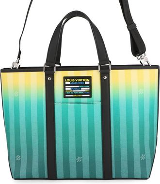 Louis Vuitton Green Yellow Shoulder Bag Tote Bag (Pre-Owned)