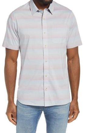 Travis Mathew Increments Short Sleeve Button-Down Shirt in Heather Mi at Nordstrom Rack, Size Small
