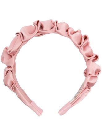 Jennifer Behr Lia ruffled headband - Pink