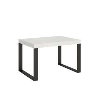 Itamoby Tavolo Da Pranzo Allungabile - Tecno - Colore: Bianco Frassino - Dimensioni: 90x130/390 - Bordo: In Tinta