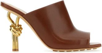 Bottega Veneta Brown Leather Knot Mules