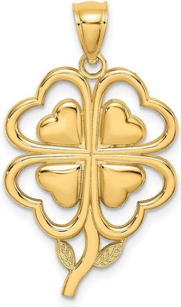 Diamond2Deal 14k Gold 4-Leaf Clover Charm