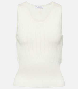 J.W.Anderson Pointelle cotton-blend tank top