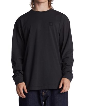 DC Langarmshirt DC SHOES DC 1994, Herren, Gr. XS, schwarz (schwarz garment dye), 100% Baumwolle, Shirts Langarmshirt