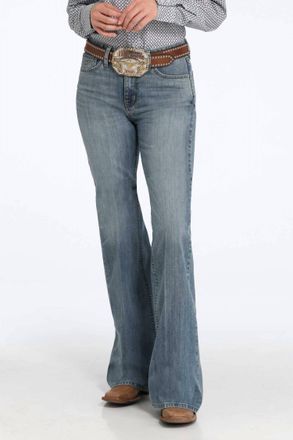 Cinch Tatum High Rise Easy Fit Trouser Jeans In Medium Stonewash