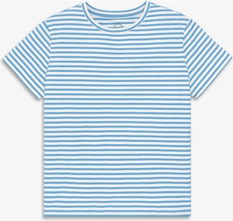 primary Adult Easy Crewneck Stripe Tee in Cornflower White Stripe at Nordstrom, Size Xx-Large