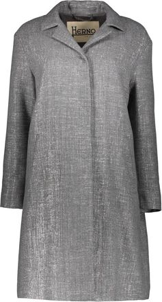 Herno Jas met lurexgaren - Dames - Mantel - Grijs - M - Wol - Jassen