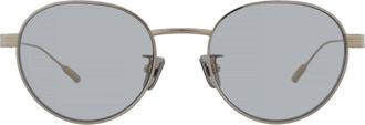 Moncler Subtila Solid Grey Round Unisex Sunglasses ME4006TD 100787 53