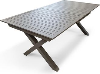 DCB Garden Mesa de jardín de aluminio de cuarzo