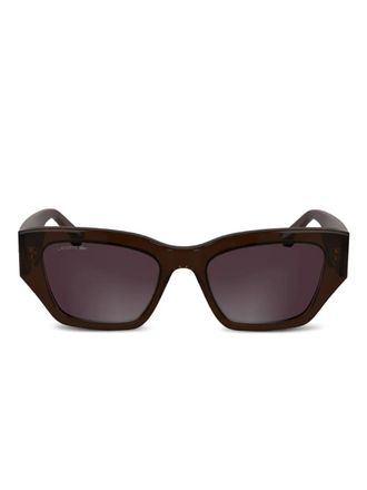Lacoste geometric-frame sunglasses - Brown