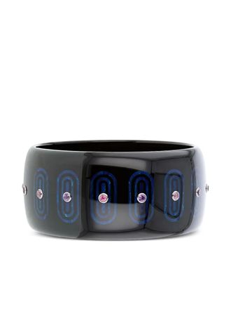 Mark Davis 18K yellow gold Amethyst Bakelite Bangle - women - 18kt Yellow Gold - One Size - Black