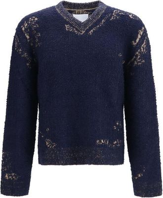 Maison Margiela Blue Cotton Mens Sweatshirt