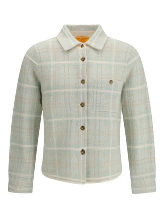 Guest In Residence Dylan plaid buttoned shirt jacket - Beige