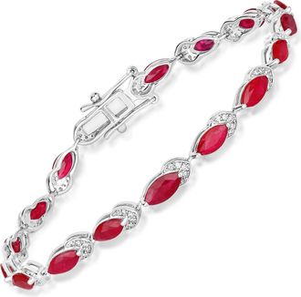 Diana M. Jewels Bkk Ruby Marquise 7x3.50mm - 17Pcs + White Diamond F/C Round 1mm( I1-I2/I color ) - 51Pcs + White Diamond F/C Round 0.80mm( I1-I2/I color ) - 34Pcs ( 