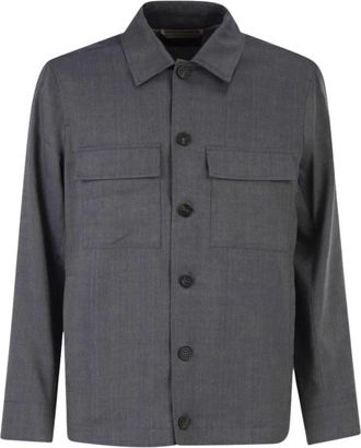 PESERICO Camisa Cl&aacute;sica de Botones - Jackets - Hombre - Gris - L