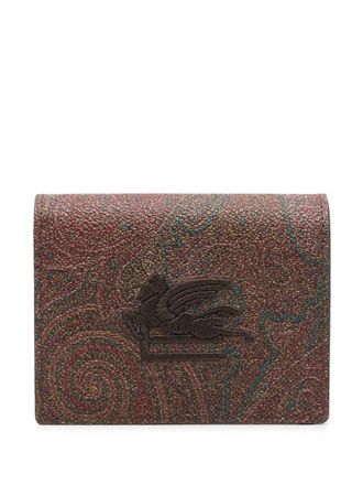 Etro Portafoglio con stampa paisley - Marrone