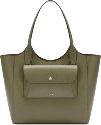 Furla Lea M Tote Textured Leather Handbag