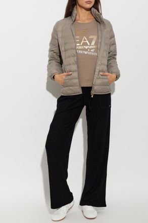 Emporio Armani Insulated Jacket With Stand-up Collar, Womens, Grey