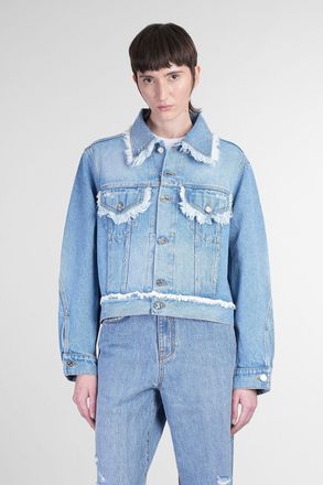 S&eacute;fr Giacche Denim Sydney in cotone blu