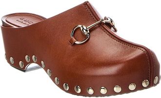Gucci Gg Horsebit Leather Mule