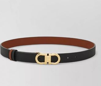 Ferragamo hammered leather reversible belt