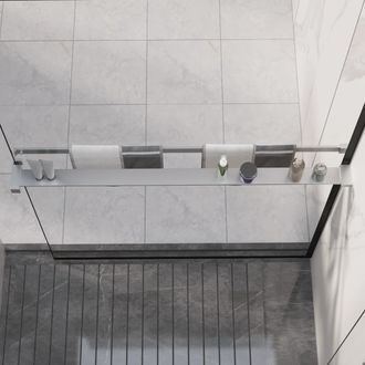vidaXL Estante De Pared De Ducha Aluminio Cromado 100 Cm Vidaxl