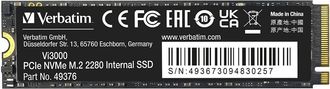OEM Verbatim Vi3000 Ssd Nvme M.2 2280 Pcie Gen3 De 512 Gb (3300/2500 Mb/s)