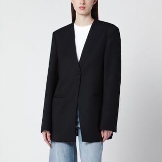 Frankie Shop Winsen black wool-blend jacket