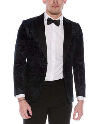HUGO BOSS Slim Fit Jacquard Velvet Jacket