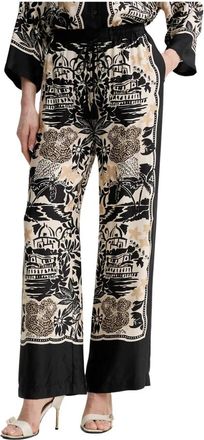 Ermanno Scervino Wijde broek - Dames - Wijde Broeken - Veelkleurig - XS - Satijn - Broeken