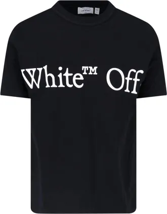 Off-white Black Bookish Cotton T-Shirt