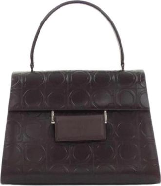 Ferragamo Pre-owned Handbags, female, Brown, Size: ONE SIZE Pre-owned Handbag