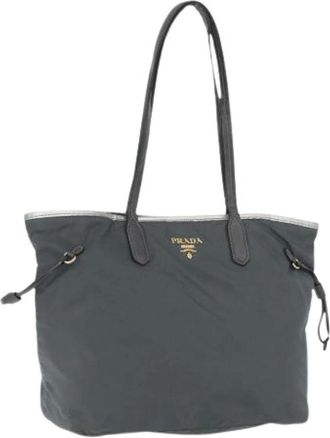 Prada Pre-owned Tote Bags, female, Gray, Size: ONE SIZE Pre-owned Tote Bag