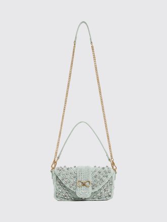 Twinset Crochet Cotton Bag with Rhinestones