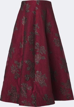Rebecca Vallance Falda midi Waverly de cloqu&eacute; floral