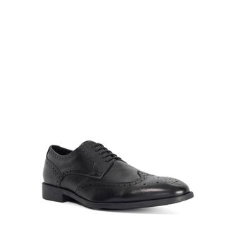 Dune London Mens Sunni - Leather Gibson - Black - Size UK 10
