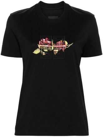 Givenchy Katoenen T-shirt met 4G kant - Zwart